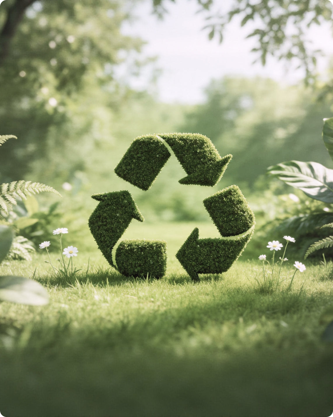 Sustainable manufacturing recycle symbol